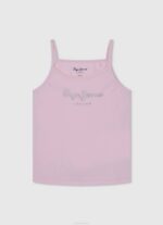 brillar camiseta sin mangas con logo estampado Pepe Jeans 06X41432 chica - Imagen 4