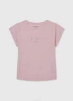 brillar playera con logo de strass Pepe Jeans 06X41433 chica - Imagen 4