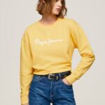brillar suéter con logo estampado Pepe Jeans 06X4273 mujer