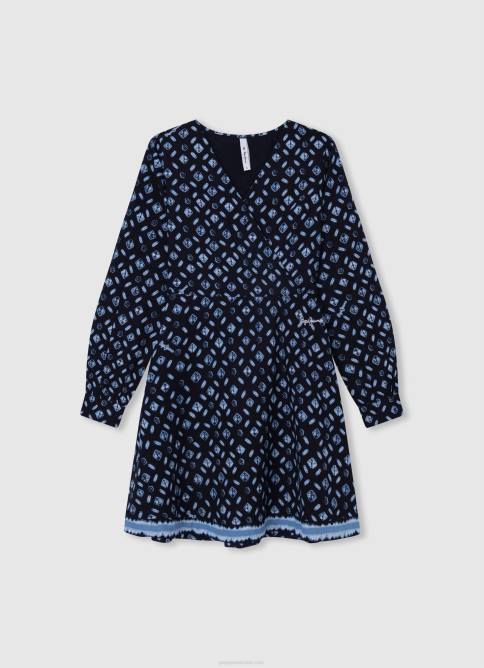 brillar vestido corto con cuello redondo Pepe Jeans 06X41389 chica - Imagen 4