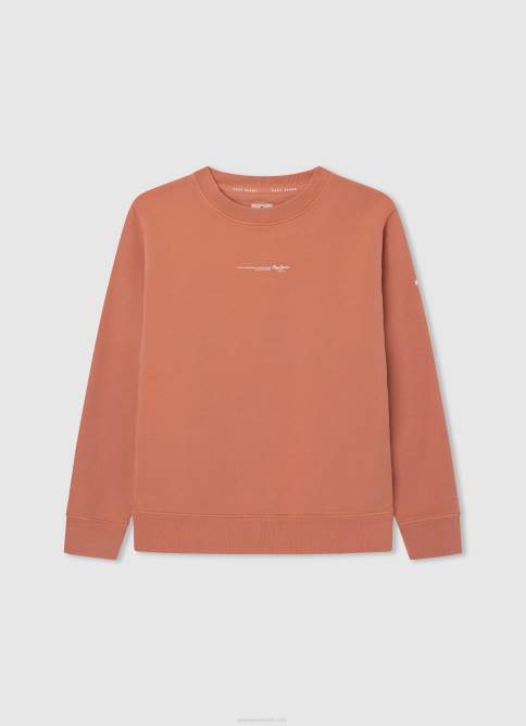 calabaza naranja jersey de algodón teñido en prenda Pepe Jeans 06X41602 chico - Imagen 1