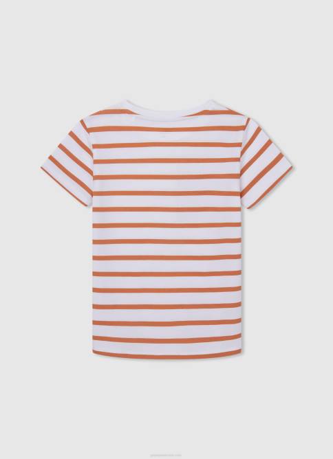 calabaza naranja playera con logo en el bolsillo delantero Pepe Jeans 06X41638 chico - Imagen 2
