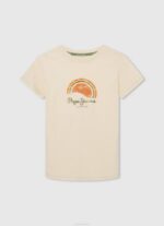 calabaza naranja playera con logo estampado Pepe Jeans 06X41617 chico - Imagen 4