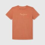 calabaza naranja playera con logo estampado Pepe Jeans 06X41651 chico