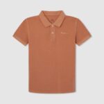 calabaza naranja polo de piqué con logo bordado Pepe Jeans 06X41657 chico