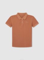 calabaza naranja polo de piqué con logo bordado Pepe Jeans 06X41657 chico