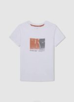calabaza naranja polo de piqué con logo bordado Pepe Jeans 06X41657 chico - Imagen 4