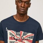 dulwich camiseta con el logo de la bandera y la bandera ondeando Pepe Jeans 06X4935 hombres