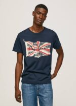 dulwich camiseta con el logo de la bandera y la bandera ondeando Pepe Jeans 06X4935 hombres - Imagen 3