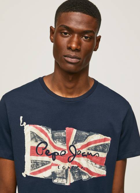 dulwich_camiseta_con_el_logo_de_la_bandera_y_la_bandera_ondeando_pepe_jeans_06x4935_hombres.jpg dulwich camiseta con el logo de la bandera y la bandera ondeando Pepe Jeans 06X4935 hombres - Imagen 1