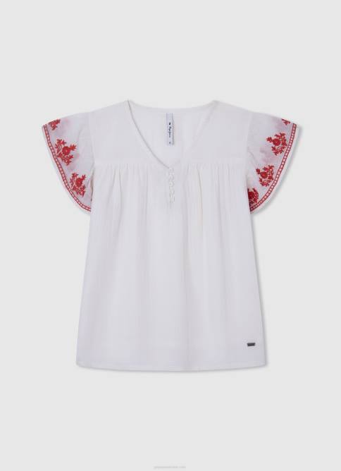dulwich top fruncido de manga corta Pepe Jeans 06X41425 chica - Imagen 5