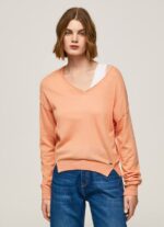 durazno jersey de ajuste holgado con escote en v Pepe Jeans 06X4241 mujer - Imagen 2