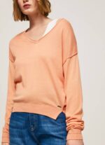 durazno jersey de ajuste holgado con escote en v Pepe Jeans 06X4241 mujer - Imagen 3