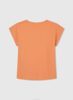 durazno playera con logo de strass Pepe Jeans 06X41451 chica - Imagen 2