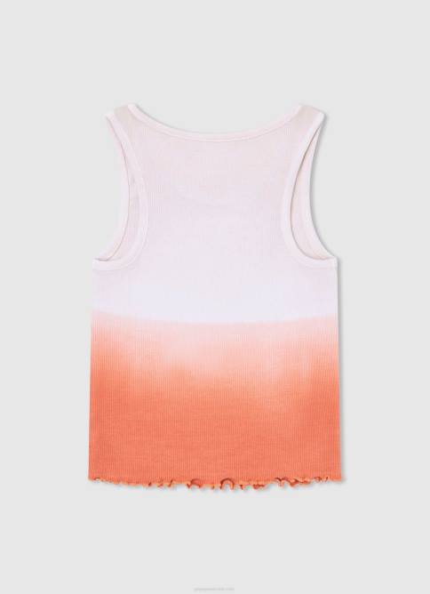 durazno playera con manga sisa y diseño colour block Pepe Jeans 06X41476 chica - Imagen 2