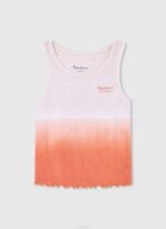durazno playera con manga sisa y diseño colour block Pepe Jeans 06X41476 chica