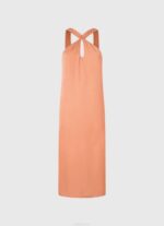 durazno vestido casey de raso liso Pepe Jeans 06X4187 mujer - Imagen 5