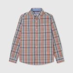 estudio rojo camisa de popelín de cuadros marrones Pepe Jeans 06X41659 chico