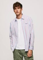 estudio rojo camisa lister fil-a-fil slim fit Pepe Jeans 06X41065 hombres