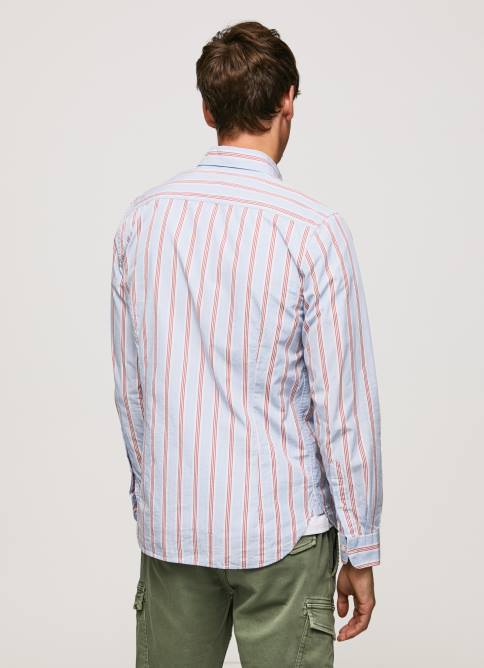 estudio rojo camisa lister fil-a-fil slim fit Pepe Jeans 06X41065 hombres - Imagen 4