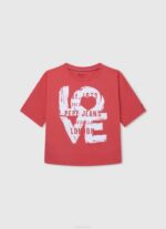 estudio rojo camiseta con estampado de amor Pepe Jeans 06X41444 chica