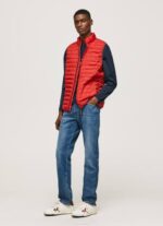 estudio rojo chaleco capitonado con cremallera Pepe Jeans 06X4843 hombres - Imagen 2