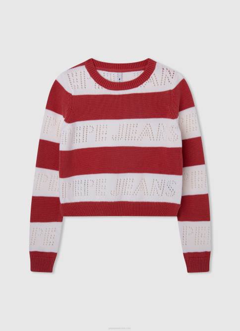 estudio rojo jersey de felpa de algodón Pepe Jeans 06X41403 chica - Imagen 4