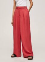 estudio rojo pantalones anchos plisados Pepe Jeans 06X4289 mujer - Imagen 2