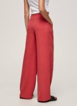 estudio rojo pantalones anchos plisados Pepe Jeans 06X4289 mujer - Imagen 4