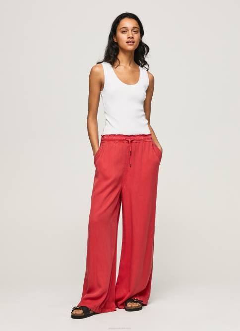 estudio_rojo_pantalones_paper_bag_anchos_pepe_jeans_06x4303_mujer.jpg estudio rojo pantalones paper bag anchos Pepe Jeans 06X4303 mujer - Imagen 1