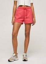 estudio rojo shorts de algodón con cintura ajustable Pepe Jeans 06X4516 mujer - Imagen 2
