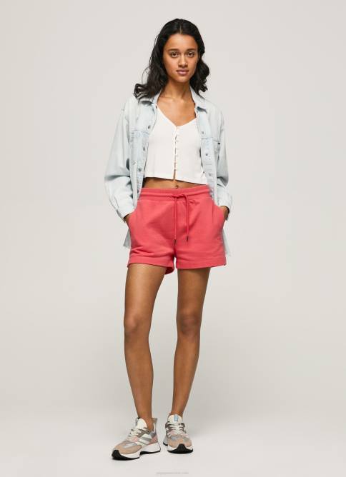 estudio rojo shorts de algodón con cintura ajustable Pepe Jeans 06X4516 mujer - Imagen 1
