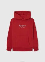 estudio rojo suéter con capucha de algodón Pepe Jeans 06X41581 chico