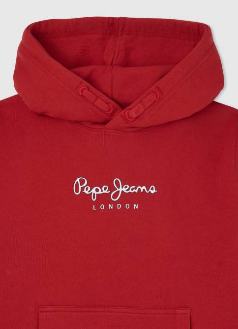 estudio rojo suéter con capucha de algodón Pepe Jeans 06X41581 chico - Imagen 3