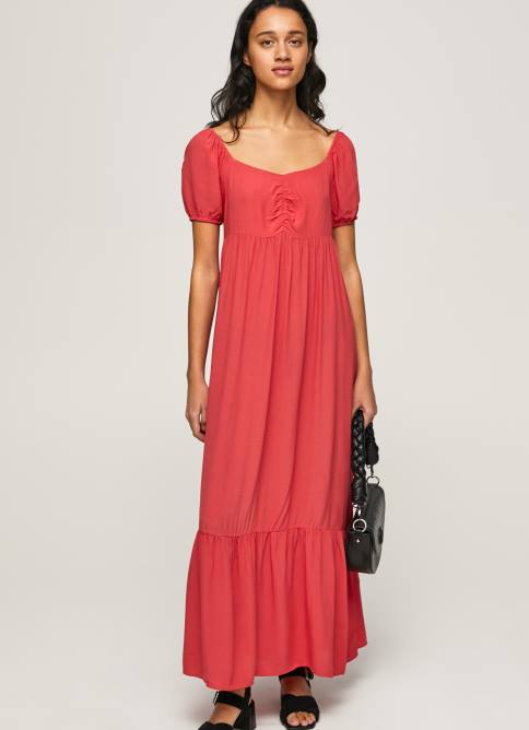estudio_rojo_vestido_fluido_pepe_jeans_06x4150_mujer.jpg estudio rojo vestido fluido Pepe Jeans 06X4150 mujer - Imagen 1