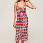 estudio rojo vestido Frida tejido en zig-zag Pepe Jeans 06X4170 mujer