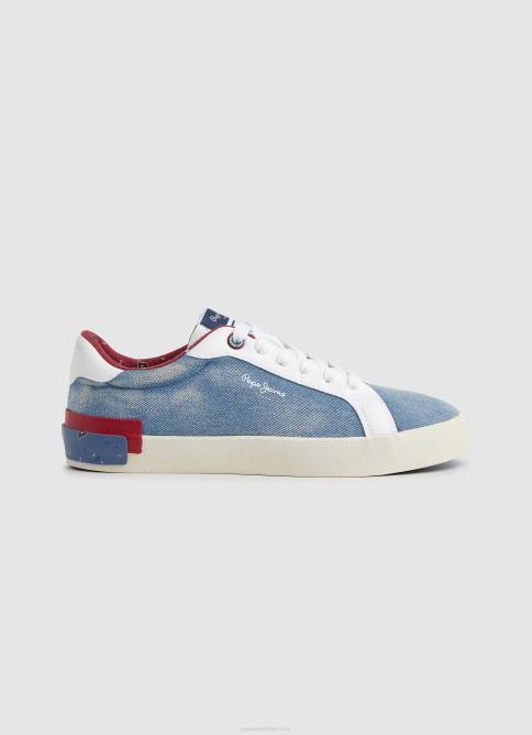 fabrica_azul_tenis_kenton_de_lona_vaquera_pepe_jeans_06x4627_mujer.jpg fábrica azul tenis Kenton de lona vaquera Pepe Jeans 06X4627 mujer - Imagen 1