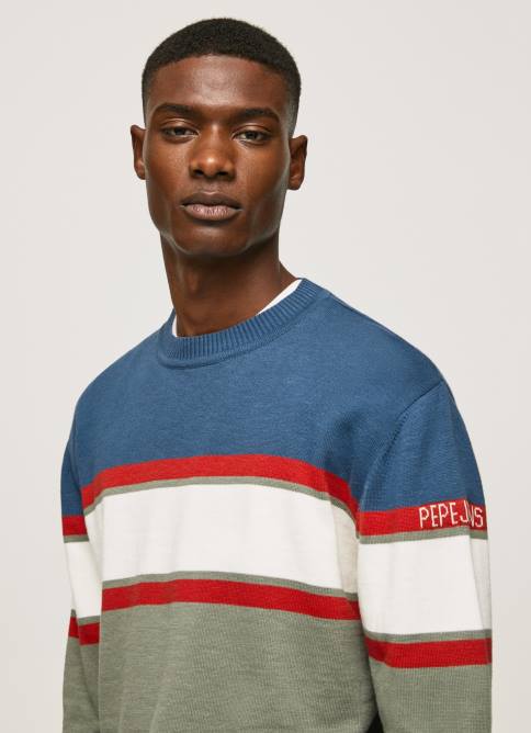 fundición jersey de algodón con estampado de rayas Pepe Jeans 06X4849 hombres - Imagen 3