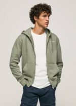 fundición suéter con logo y cremallera Pepe Jeans 06X4912 hombres