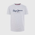 gris marga camiseta básica con logo Pepe Jeans 06X41629 chico