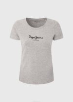 gris marga camiseta básica con logo Pepe Jeans 06X4401 mujer - Imagen 5