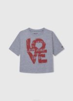gris marga camiseta con estampado de amor Pepe Jeans 06X41445 chica