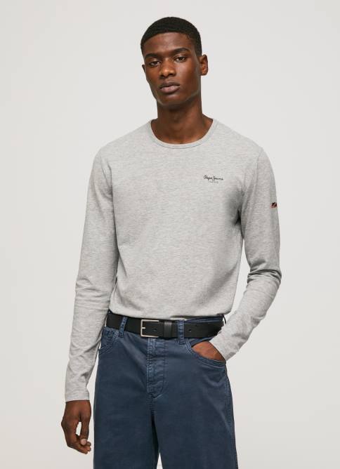 gris_marga_camiseta_de_manga_larga_de_algodon_pepe_jeans_06x41006_hombres.jpg gris marga camiseta de manga larga de algodón Pepe Jeans 06X41006 hombres - Imagen 1