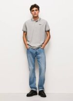 gris marga polo de piqué con logo bordado Pepe Jeans 06X41077 hombres - Imagen 2