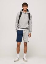 gris marga sudadera con capucha de algodón ajustable Pepe Jeans 06X4896 hombres - Imagen 2