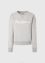 gris marga suéter con logo estampado Pepe Jeans 06X4267 mujer - Imagen 5