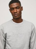 gris marga suéter con logo estampado Pepe Jeans 06X4895 hombres - Imagen 3