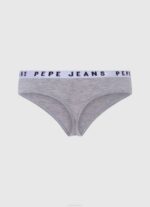 gris marga tanga clásica con logo estampado Pepe Jeans 06X4568 mujer - Imagen 2