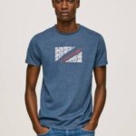 jarman playera con estampado jaspeado del logo Pepe Jeans 06X4986 hombres