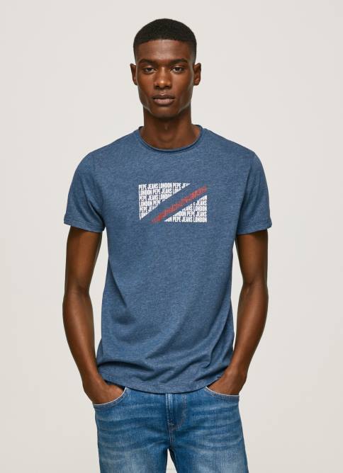jarman playera con estampado jaspeado del logo Pepe Jeans 06X4986 hombres - Imagen 1